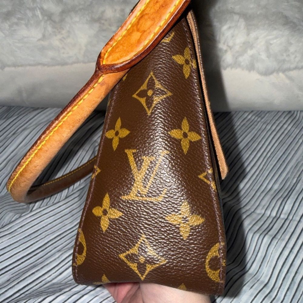 Louis Vuitton Looping Shoulder Bag Hobo Handbag Monogram Brown - Picture 5 of 9